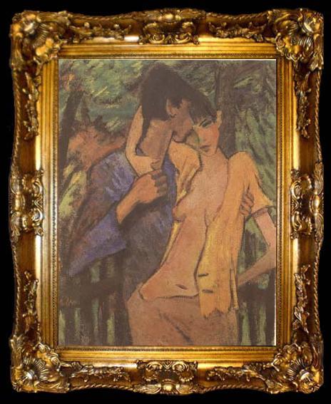 framed  Otto Mueller Lovers (mk09), ta009-2